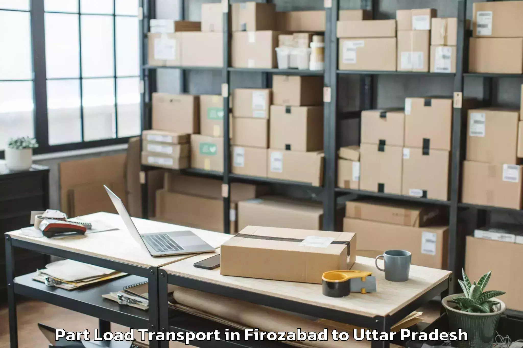 Book Your Firozabad to Lulu Mall Lucknow Part Load Transport Today